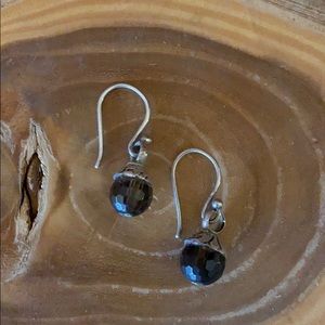 Black Crystal Dangle Earrings